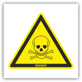 Mérgező anyag általános figyelmeztetés jelzés - öntapadó matrica