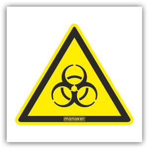 Biológiai veszély általános veszély figyelmeztetés jelzés - öntapadó matrica