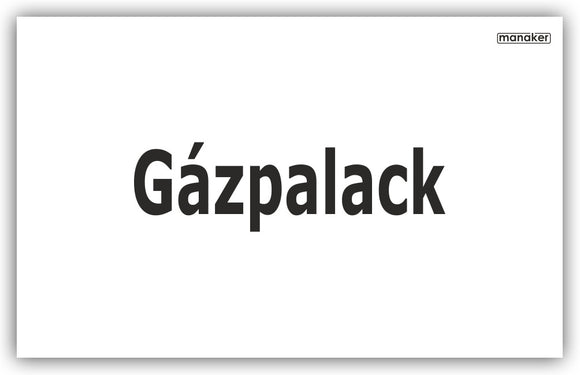 Gázpalack általános figyelmeztetés jelzés - öntapadó matrica vagy tábla
