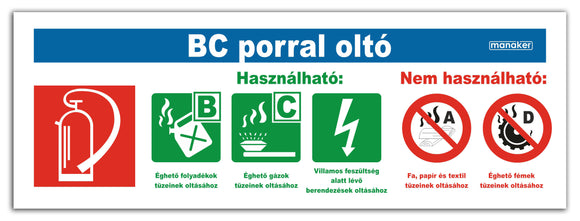 BC porral oltó tűzvédelmi jelölés - után világító öntapadó matrica vagy tábla