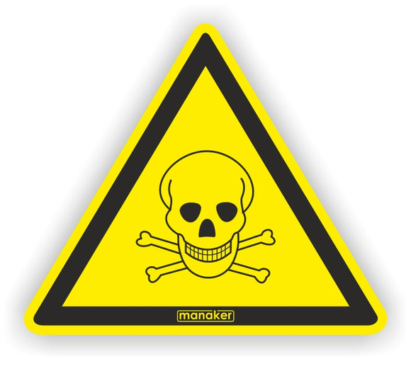 Mérgező anyag általános figyelmeztetés jelzés - öntapadó matrica