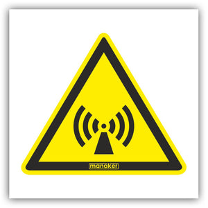 Nem ionizáló sugárzás általános veszély figyelmeztetés jelzés - öntapadó matrica