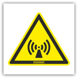 Nem ionizáló sugárzás általános veszély figyelmeztetés jelzés - öntapadó matrica