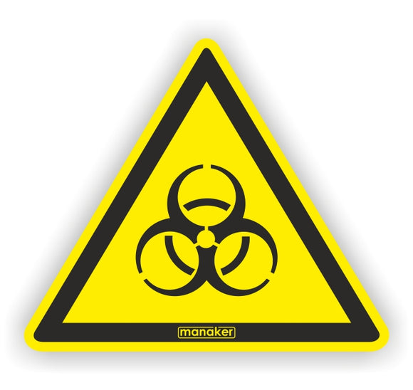 Biológiai veszély általános veszély figyelmeztetés jelzés - öntapadó matrica