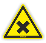Ártalmas vagy ingerlő anyag általános veszély figyelmeztetés jelzés - öntapadó matrica