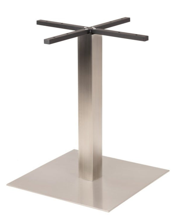 Rozsdamentes acél asztalláb négyzet alakú bázissal 73 cm magas, extra nagy asztallaphoz
