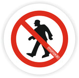Gyalogosok számára tilos! tiltó jelzés csak piktogram - öntapadó matrica