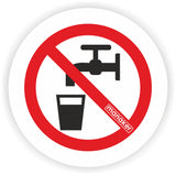 Nem ivóvíz tiltó jelzés csak piktogram - öntapadó matrica