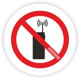 Telefon használata tilos! tiltó jelzés csak piktogram - öntapadó matrica
