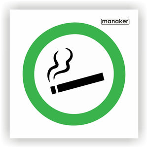 Dohányzásra kijelölt hely piktogram jelzés - öntapadó matrica és tábla