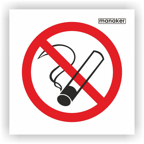 Dohányozni tilos! tiltó jelzés 12. csak piktogram - öntapadó matrica és tábla