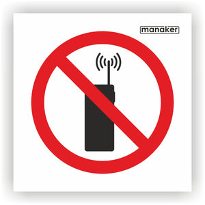 Telefon használata tilos! tiltó jelzés csak piktogram - öntapadó matrica